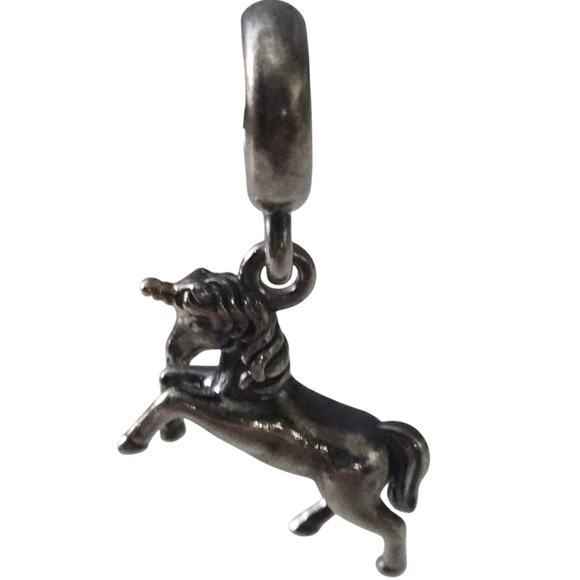 Genuine Pandora Gold & Silver Unicorn Charm Gold Horn S925 ALE - Picture 4 of 4